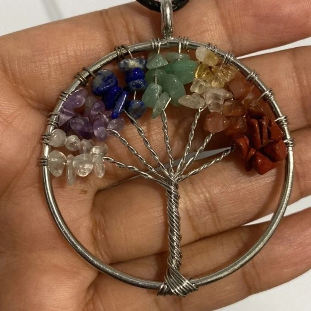 Tree of Life Chakra Stone Necklace